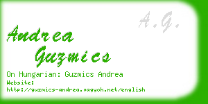 andrea guzmics business card